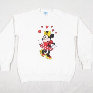 Vintage Minnie Mouse Disney Shirt Women's Medium Sweatshirt Made in USA 80s